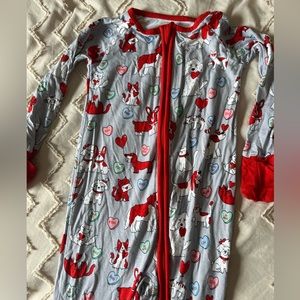 Little sleepies valentine dogs bamboo pjs